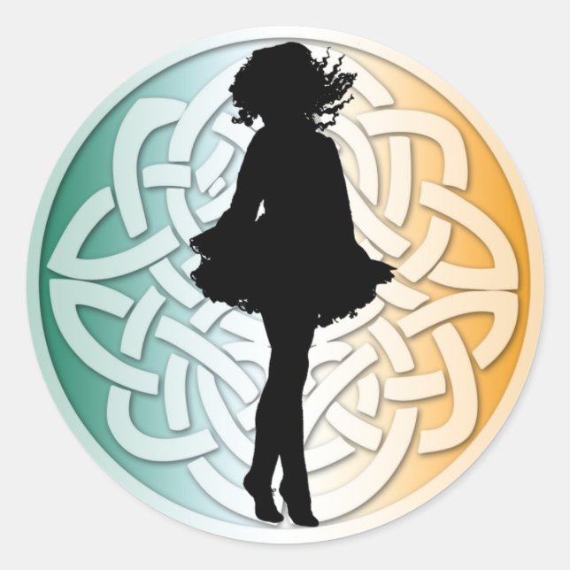 Irish Dancer Celtic Flag Sticker (Front)