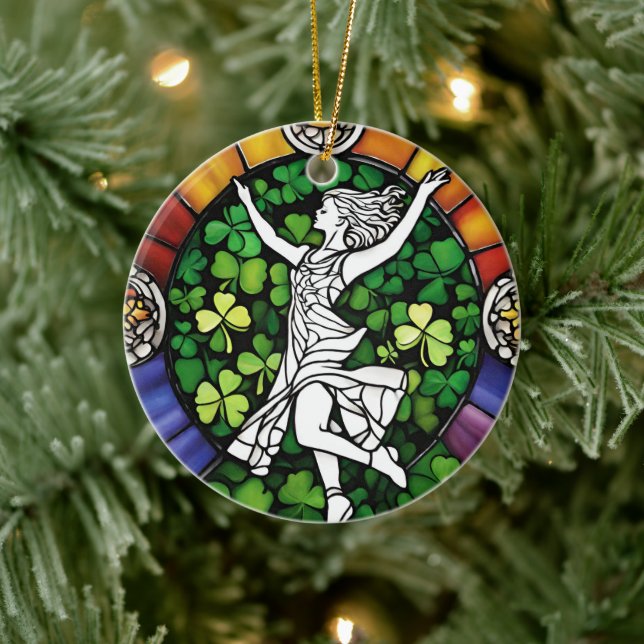 Irish Dancer Ceramic Ornament (Tree)