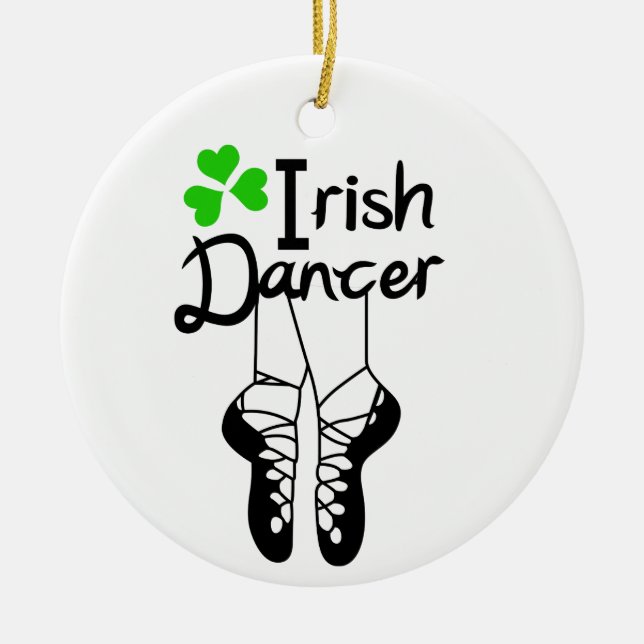 Irish Dancer Ceramic Ornament (Front)