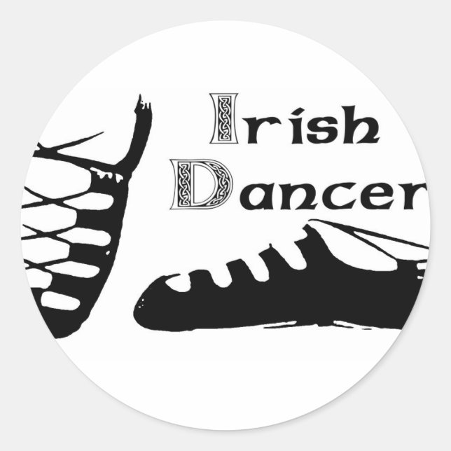 Irish Dancer Ghillies Classic Round Sticker (Front)