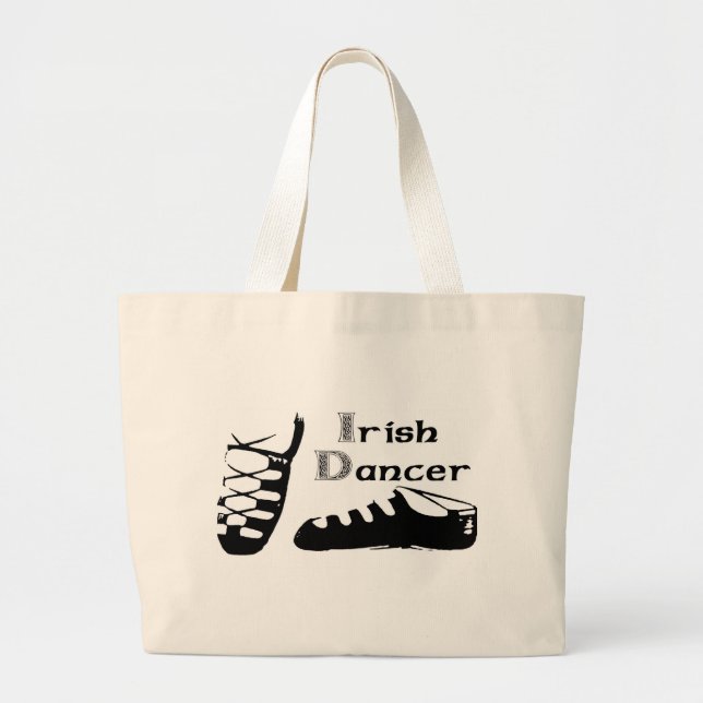 Irish Dancer Ghillies Large Tote Bag (Front)