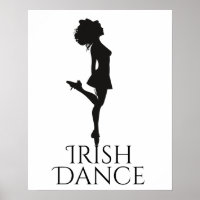 Irish Dancer Hard Shoe Black and White Dance