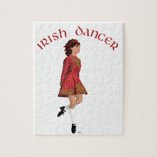 Irish Dancer in Red Jigsaw Puzzle