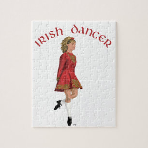 Irish Dancer in Red Jigsaw Puzzle