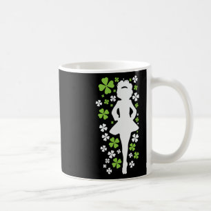Irish Dancer Silhouette Clover Ireland Shamrock Ir Coffee Mug