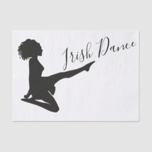 Irish Dancer Soft Shoe Black White Dance Tissue Paper