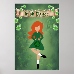 Irish Dancer with Red Hair   Irish Dance Poster