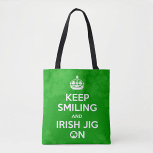 Irish Dancer's, Keep Calm Irish Dancing, Shamrock Tote Bag