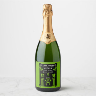 Irish Dancing Competition Certificate Sparkling Wine Label