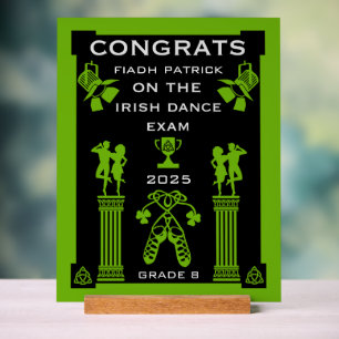 Irish Dancing Congratulations Acrylic Sign