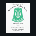 Irish Dancing Dancer Dress Dance Recital Flyer<br><div class="desc">These flyers are perfect for promoting dance recitals or other special events. This flyer features an illustration of an Irish dancer's dress in kelly green with your event details in bold black lettering. The front of the flyer has plenty of room for all of your information. Need to include additional...</div>