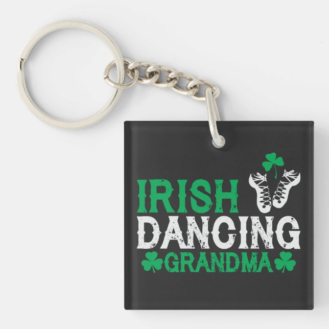 Irish Dancing Grandma Irish Step Dancer Women Key Ring (Front)