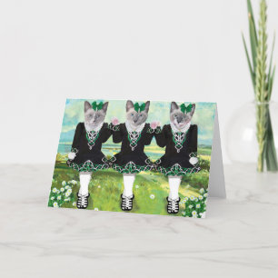 Irish Dancing Kittens Greeting Card