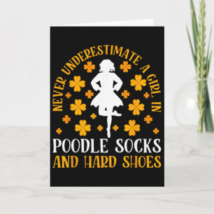 Irish Dancing Poodle Socks And Hard Shoes Irish Ta Card