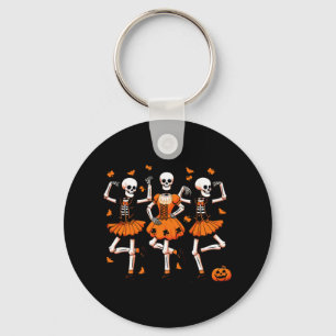 Irish Dancing Skeletons Spooky Dance Halloween Wom Key Ring