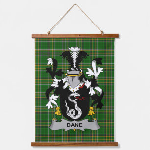 Irish Dane or O_Dane Coat of Arms Family Crest Hanging Tapestry