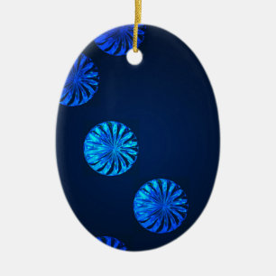 Irish Design Blue Crystal Ceramic Ornament