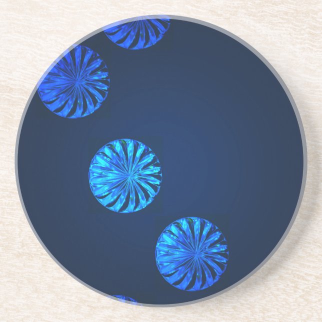 Irish Design Blue Crystal Coaster (Front)