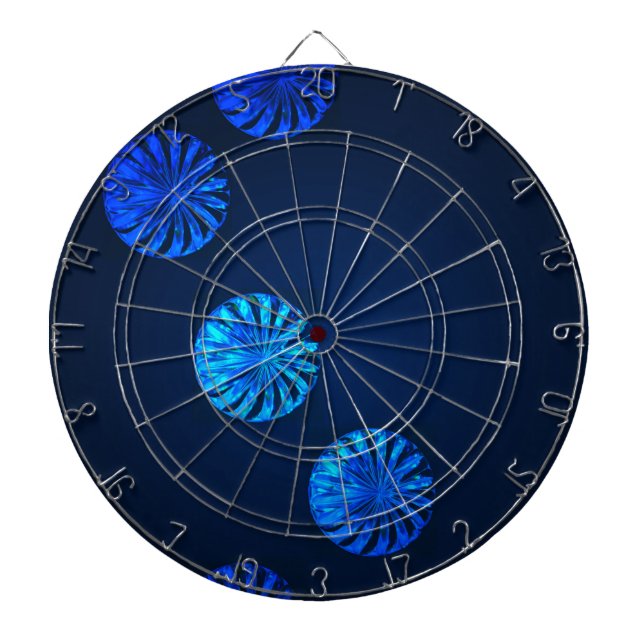 Irish Design Blue Crystal Dartboard (Front)