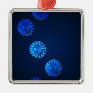 Irish Design Blue Crystal Metal Tree Decoration