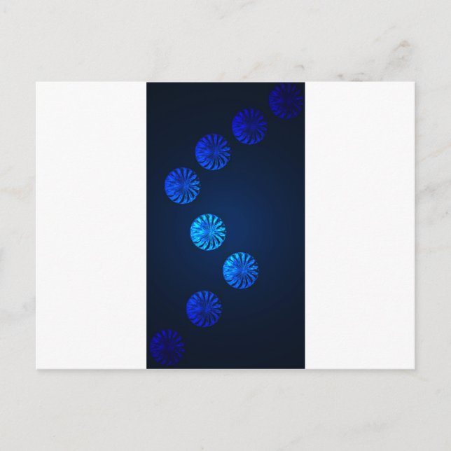 Irish Design Blue Crystal Postcard (Front)