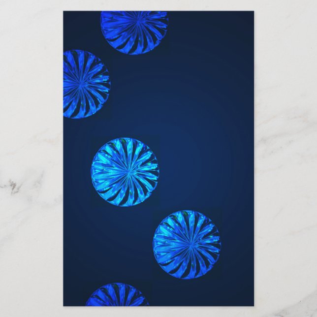Irish Design Blue Crystal Stationery (Front)