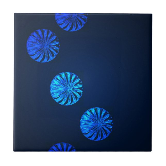 Irish Design Blue Crystal Tile (Front)