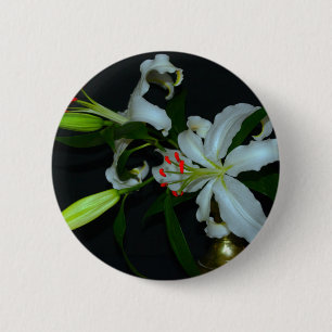 Irish Design-Brass and Flower Collection 6 Cm Round Badge