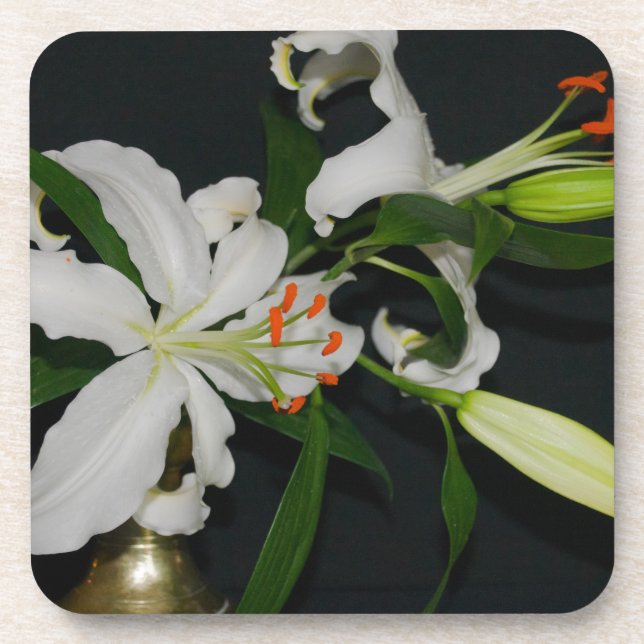Irish Design-Brass and Flower Collection Coaster (Front)