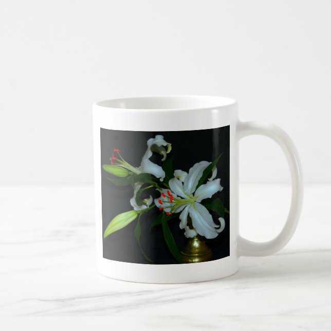Irish Design-Brass and Flower Collection Coffee Mug (Right)