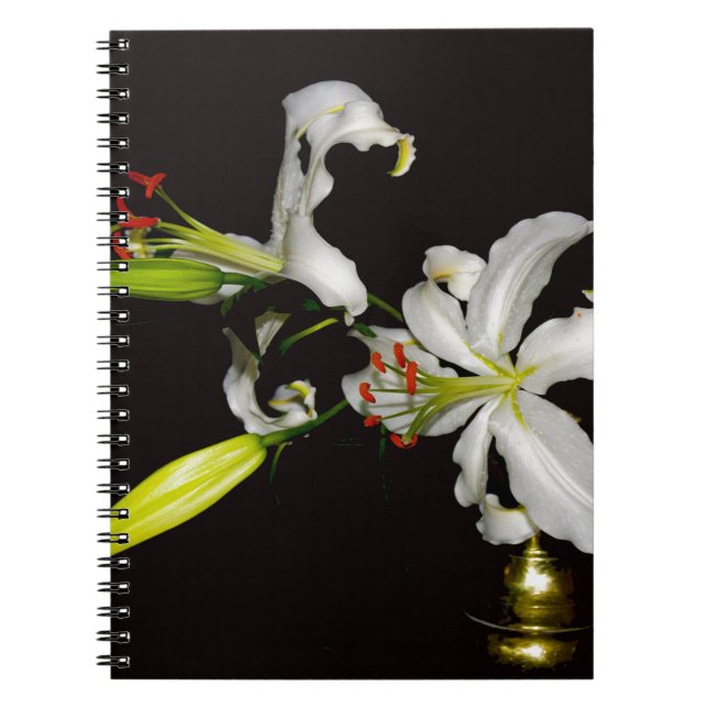 Irish Design- Brass and Flower Collection Notebook (Front)