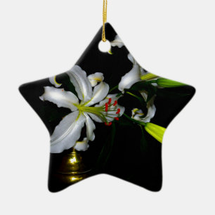Irish Design-Brass and Flower Design Ceramic Ornament