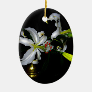Irish Design-Brass and Flower Design Ceramic Tree Decoration