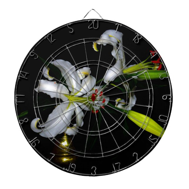 Irish Design-Brass and Flower Design Dartboard (Front)