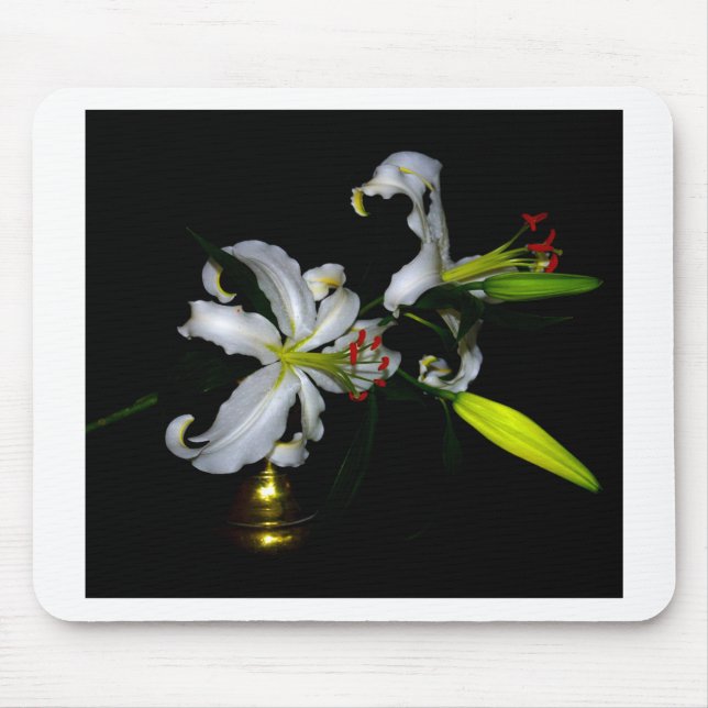 Irish Design-Brass and Flower Design Mouse Pad (Front)