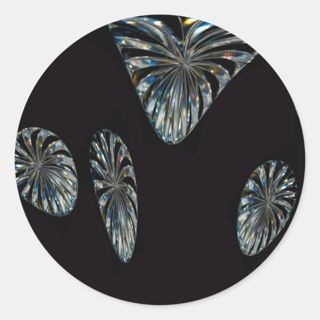 Irish Design -The Crystal Collection Classic Round Sticker (Front)