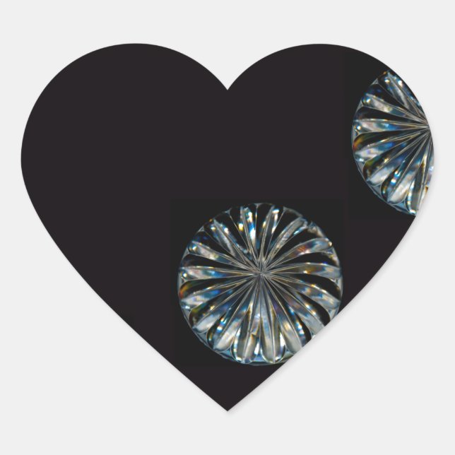 Irish Design-The Crystal Collection Heart Sticker (Front)