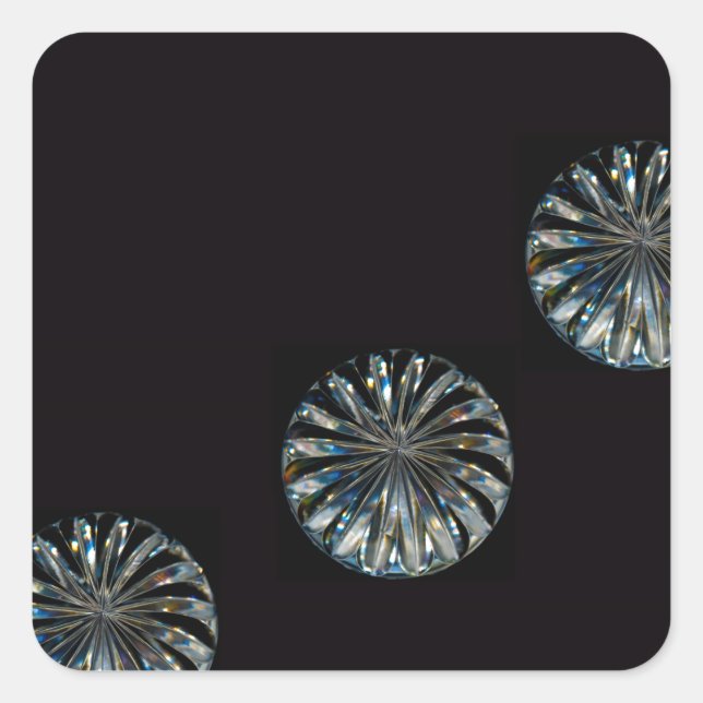 Irish Design-The Crystal Collection Square Sticker (Front)