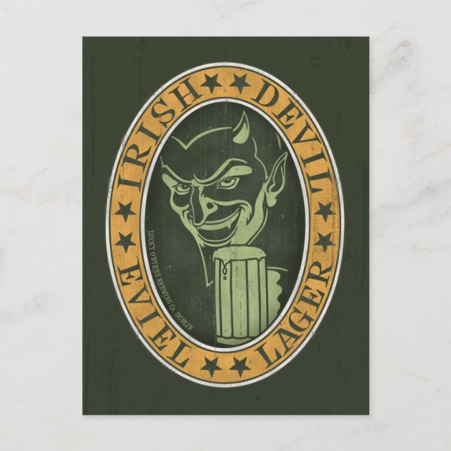 Irish Devil Eviel Lager Postcard (Front)