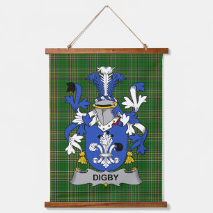 Irish Digby Coat of Arms Family Crest Hanging Tapestry