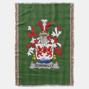  Irish Donnelly or O_Donnelly Coat of Arms Family  Throw Blanket