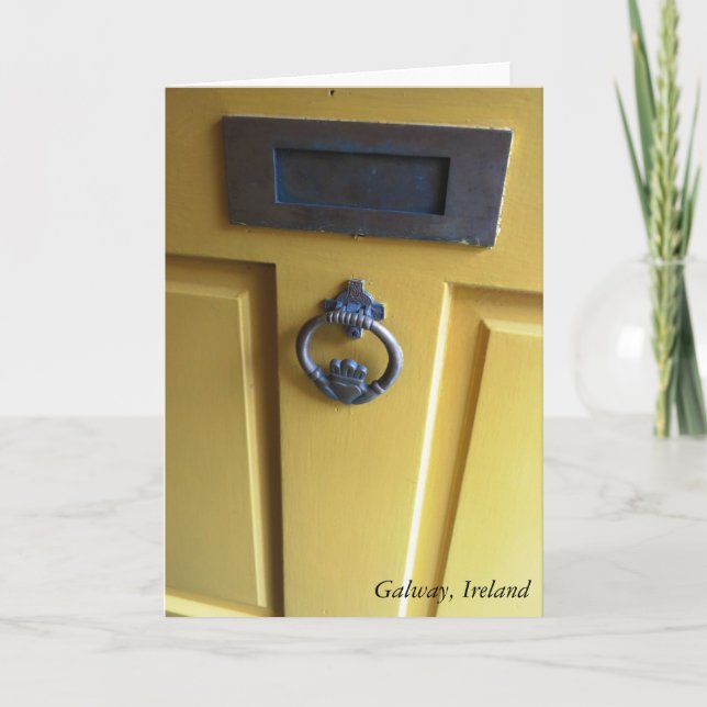 Irish Door Knocker Greeting Card (Front)
