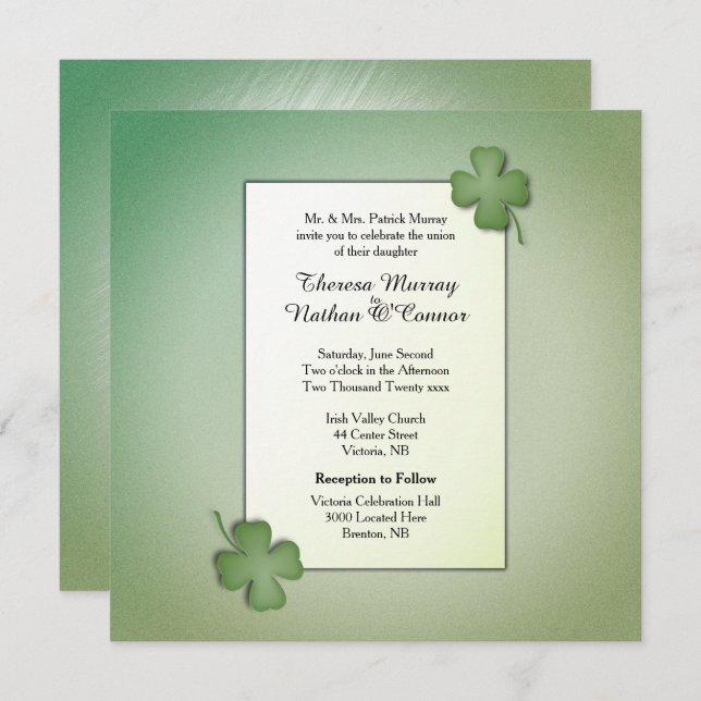 Irish Dream Wedding Invitation (Front/Back)