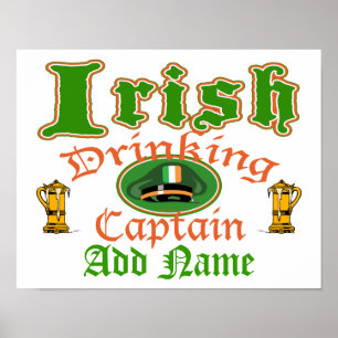 Irish Drinking Cptn Poster