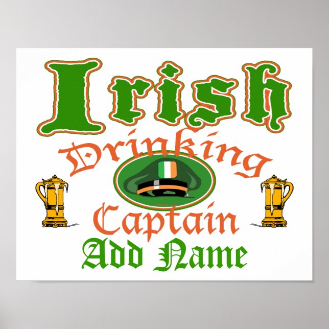 Irish Drinking Cptn Poster (Front)