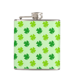 Irish Drinking Humour Booze Whiskey Green Samrocks Hip Flask
