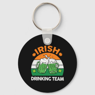 Irish Drinking Team Drinking St Patricks Day Beer Key Ring