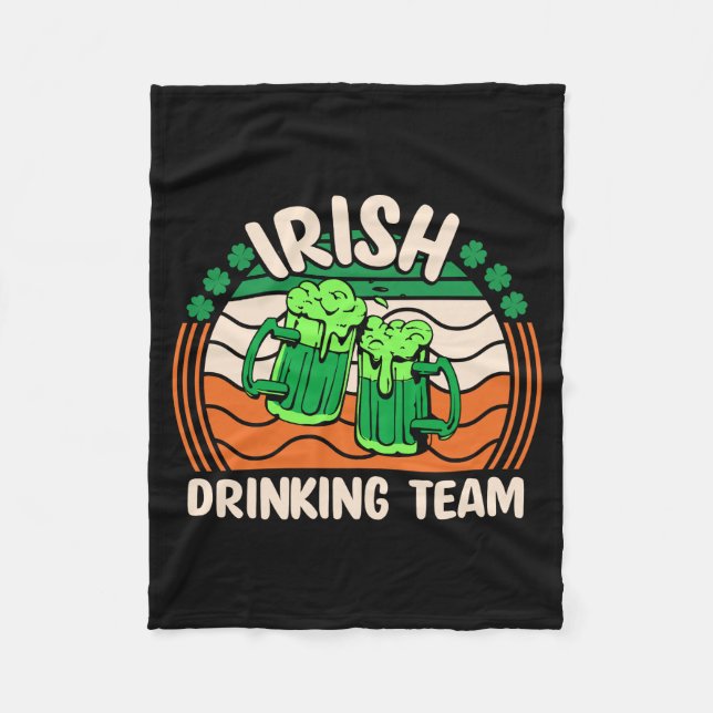 Irish Drinking Team Fleece Blanket (Front)