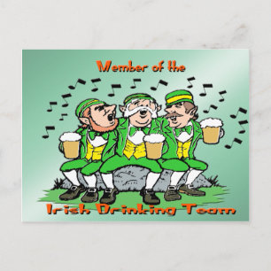 Irish Drinking Team Postcard