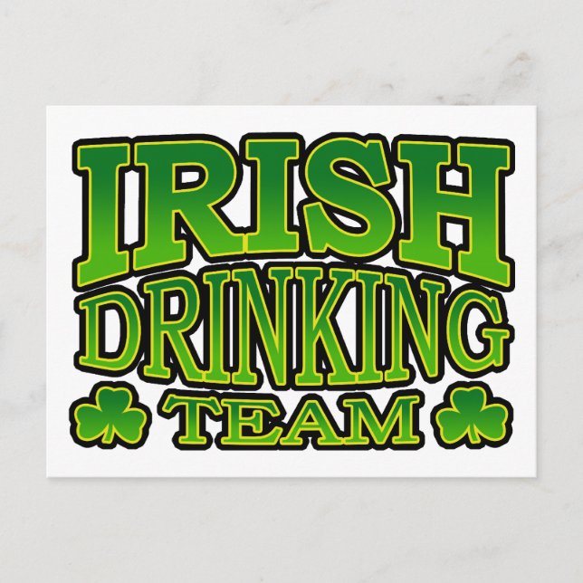irish Drinking Team Postcard (Front)